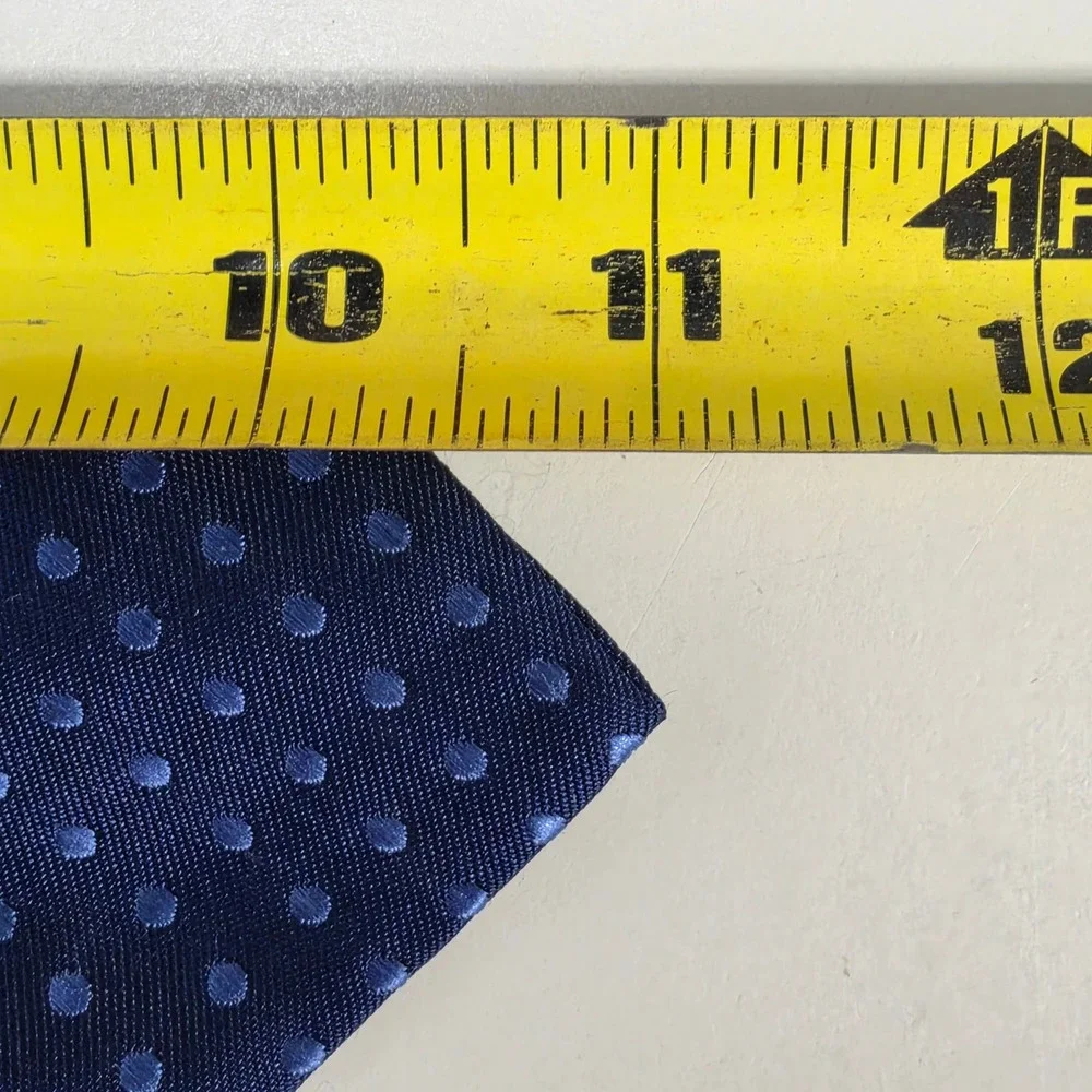 Boys Navy Blue Polka Dot Clip-On Necktie Formal Wedding Accessory
